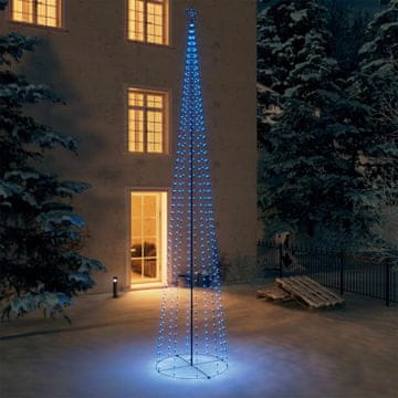 Vidaxl Božićno drvce u obliku stošca, 752 plava LED svjetla, 160 x 500 cm