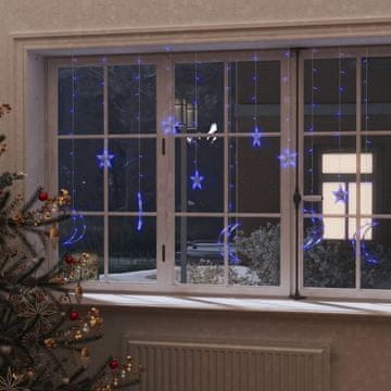 Vidaxl Božićna svjetla na daljinsko upravljanje sa zvijezdama i mjesecom, 138 LED dioda