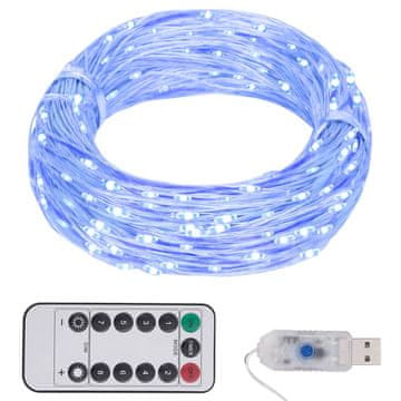 Vidaxl Božićna svjetla, 40 m, 400 plavih LED dioda, 8 funkcija