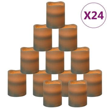 Vidaxl LED svijeće bez plamena s daljinskim 24 kom tople bijele