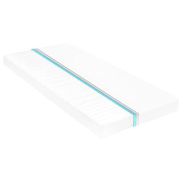 Vidaxl Madrac sa 7 zona 90 x 200 cm od PU pjene 10 cm H2 H3