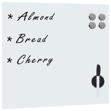 Vidaxl Zidna magnetna ploča od stakla 40 x 40 cm