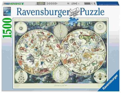 Ravensburger karta svijeta sa životinjama slagalica, 1500 komada