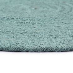 Vidaxl Podmetači 4 kom obični/zeleni 38 cm okrugli pamučni