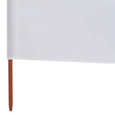 Vidaxl Zaštitna tkanina s 5 krila 600x80 cm pješčano bijela
