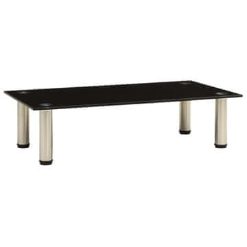 Vidaxl TV stalak, crni, 60x35x17 cm, kaljeno staklo