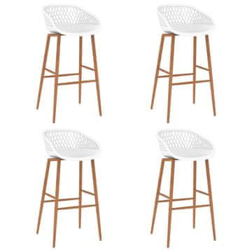 Vidaxl Barske stolice 4 kom bijele