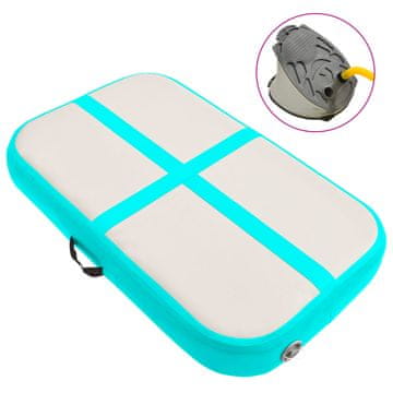 Vidaxl Strunjača na napuhavanje s crpkom 60 x 100 x 15 cm PVC zelena