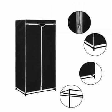 Vidaxl Ormar, crni, 75x50x160 cm