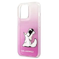 Karl Lagerfeld Choupette Fun maskica za iPhone 13 Pro, silikonska, prozirno-roza (KLHCP13LCFNRCPI)