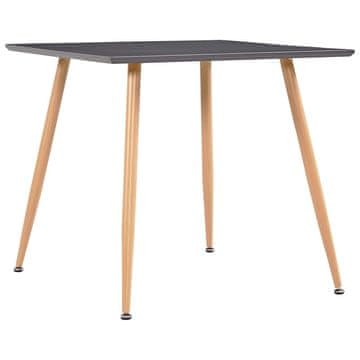 Vidaxl Blagovaonski stol sivi hrast 80,5 x 80,5 x 73 cm MDF