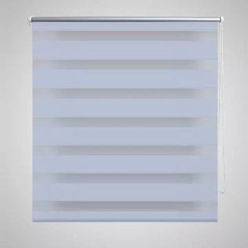 Vidaxl Prugasta rolo zavjesa (100 x 175 cm), bijela