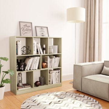 Vidaxl Polica za knjige, hrast Sonoma, 97,5 x 29,5 x 100 cm, iverica