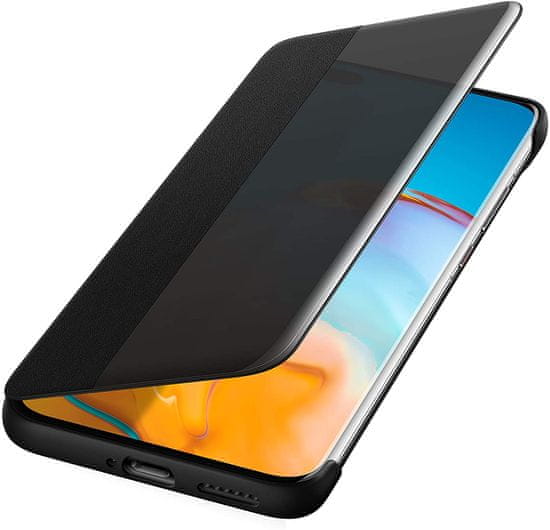 Huawei P40 Pro Smart maskica, preklopna, crna