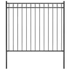 Vidaxl Vrtna ograda Čelik 1,81 x 1,5 m Crna