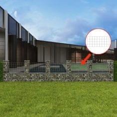 Vidaxl Gabionska košara U-oblika od pocinčanog čelika 570 x 20 x 100 cm