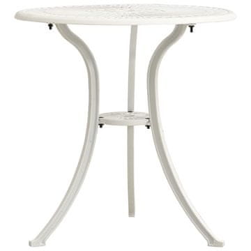 Vidaxl Vrtni stol Bijeli 62x62x65 cm Lijevani aluminij