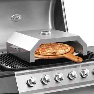 Vidaxl Kamena peć za pizzu za plinske ili roštilje na ugljen