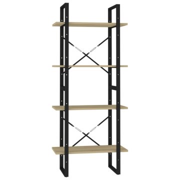 Vidaxl Ormarić za knjige s 4 razine boja hrasta 60x30x140 cm drveni