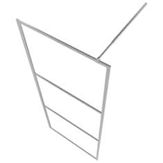 Vidaxl Pregrada za tuš s policom krom 90x195 cm staklo ESG i aluminij