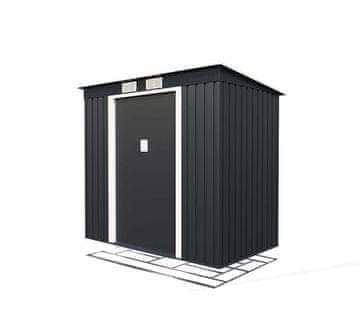 IWHOME Vrtna Kućica ZEUS 2A s Podnicom, Antracit, 2.43 m² Od Čelika