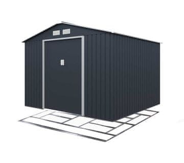 IWHOME Skladišna Kućica ARES C Antracit 5,29 m² s Podnom Konstrukcijom