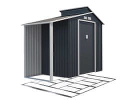 IWHOME Vrtna Kućica HERA Z-A 3,78 m² antracitna s Konstrukcijom poda