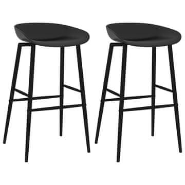 Vidaxl Barske stolice, set od 2, crne