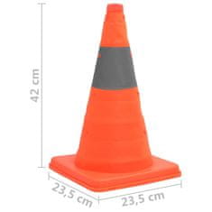 Vidaxl Sklopivi prometni čunjevi 10 kom 42 cm