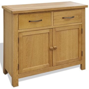 Vidaxl Komoda 90 x 33,5 x 83 cm Masivno hrastovo drvo