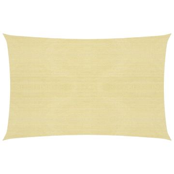 Vidaxl Jedro za zaštitu od sunca 160 g/m² bež 3 x 4 m HDPE
