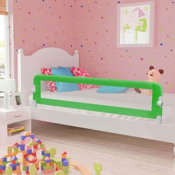 Vidaxl Ograda za dječji krevetić zelena 180 x 42 cm poliester