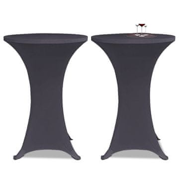 Vidaxl Fleksibilna navlaka za stol antracit 2 kom 60 cm