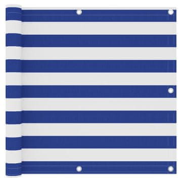 Vidaxl Balkonski zastor bijelo-plavi 90 x 500 cm od tkanine Oxford