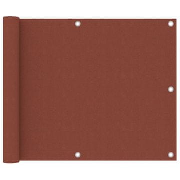 Vidaxl Balkonski zastor terakota 75 x 500 cm od tkanine Oxford