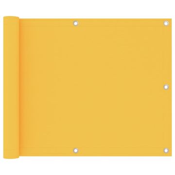 Vidaxl Balkonska pregrada žuta 75x600 cm Oxford tkanina