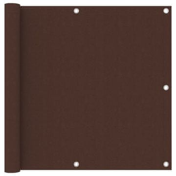 Vidaxl Balkonski zastor smeđi 90 x 400 cm od tkanine Oxford