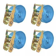 Vidaxl Trake za Vezanje Tereta 4 kom 2 Tone 6mx38mm Plave
