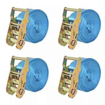 Vidaxl Trake za Vezanje Tereta 4 kom 2 Tone 6mx38mm Plave