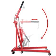 Vidaxl Sklopiva dizalica za radionice 2 tone 88,2 kg