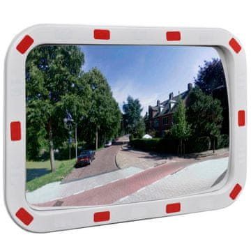 Vidaxl Konveksno pravokutno cestovno ogledalo 40 x 60 cm s reflektirajućim okvirom