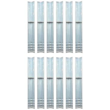 Vidaxl Sidro za Uzemljenje L Oblik 12 kom Pocinčani Čelik 5x5x50 cm