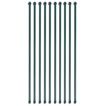 Vidaxl Vrtni Stupovi 10 kom 1 m Metalni Zeleni