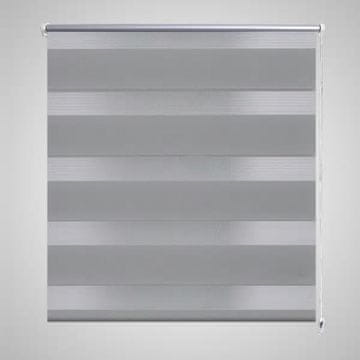 Vidaxl Prugasta rolo zavjesa (50 x 100 cm), siva
