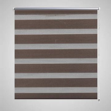 Vidaxl Zebra rolo zavjesa (80 x 150 cm) Boja kave