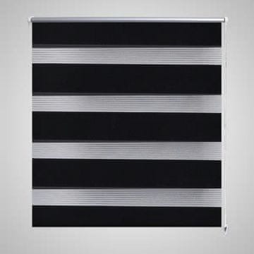 Vidaxl Zebra rolo zavjesa (50 x 100 cm) crna