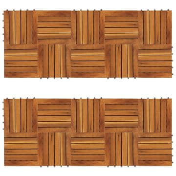 Vidaxl 20-dijelni set podnih obloga s okomitim uzorkom 30x30 cm bagrem