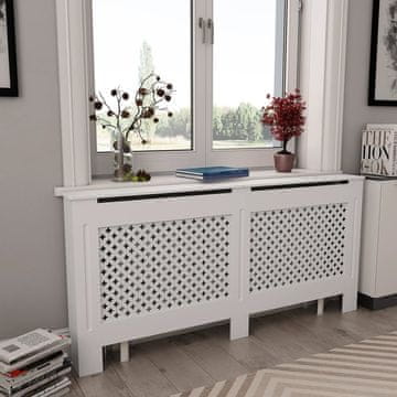 Vidaxl Poklopac za radijator, bijeli, 172x19x81,5 cm, MDF