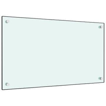Vidaxl Kuhinjska zaštita od prskanja bijela 70 x 40 cm kaljeno staklo
