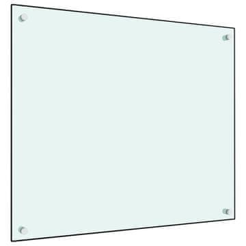 Vidaxl Kuhinjska zaštita od prskanja bijela 70 x 60 cm kaljeno staklo